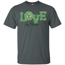 Load image into Gallery viewer, Glitter Love For Milwaukee Bucks Fans T - Shirt For Men