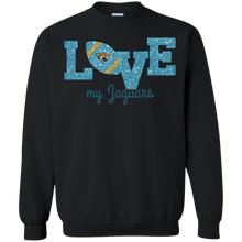Load image into Gallery viewer, Glitter Love For Jacksonville Jaguars Fans Sweatshirt