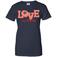 Load image into Gallery viewer, Glitter Love For Florida Panthers Fans T-Shirt For Women
