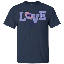 Load image into Gallery viewer, Glitter Love For New York Giants Fans T - Shirt For Men