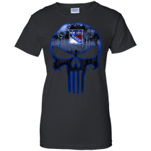 Load image into Gallery viewer, New York Rangers Hockey The Punisher Skull T-Shirt For Women