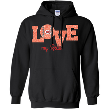 Load image into Gallery viewer, Glitter Love For Cincinnati Reds Fans Hoodie Shirt