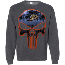 Load image into Gallery viewer, Anaheim Ducks Hockey The Punisher Skull Sweatshirt