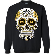 Load image into Gallery viewer, Michigan Wolverines Sugar Skull Sweatshirt