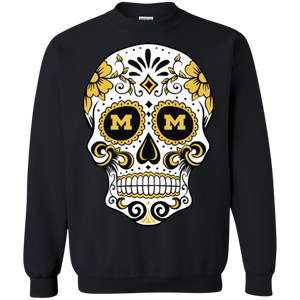 Michigan Wolverines Sugar Skull Sweatshirt