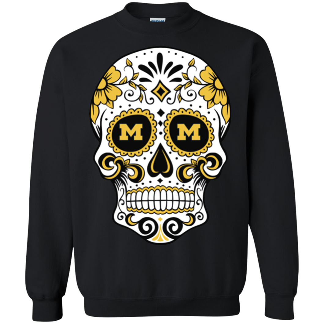 Michigan Wolverines Sugar Skull Sweatshirt