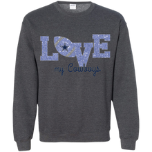Load image into Gallery viewer, Glitter Love For Dallas Cowboys Fans Sweatshirt