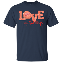 Load image into Gallery viewer, Glitter Love For Detroit Red Wings Fans T - Shirt For Men