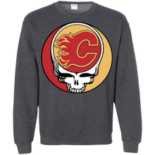 Load image into Gallery viewer, Calgary Flames Hockey Grateful Dead Steal Your Face Sweatshirt