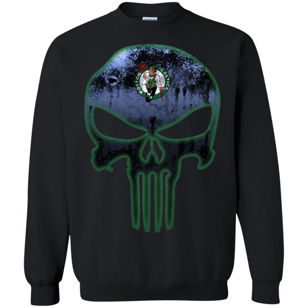 Boston Celtics Basketball The Punisher Skull Sweatshirt