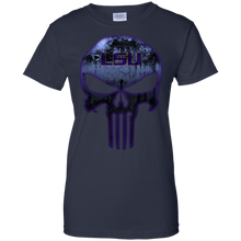 Load image into Gallery viewer, LSU Tigers Football The Punisher Skull T-Shirt For Women