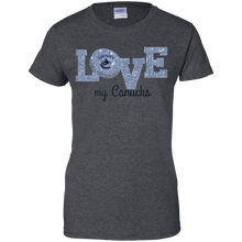 Load image into Gallery viewer, Glitter Love For Vancouver Canucks Fans T-Shirt For Women