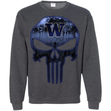 Load image into Gallery viewer, Washington Huskies Football The Punisher Skull Sweatshirt