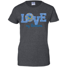Load image into Gallery viewer, Glitter Love For Golden State Warriors Fans T-Shirt For Women