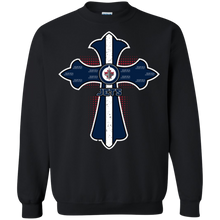 Load image into Gallery viewer, Cross Shirt For Jesus And Winnipeg Jets Fans Sweatshirt