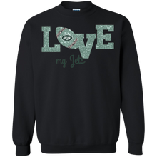 Load image into Gallery viewer, Glitter Love For New York Jets Fans Sweatshirt