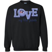 Load image into Gallery viewer, Glitter Love For Columbus Blue Jackets Fans Sweatshirt