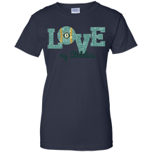Load image into Gallery viewer, Glitter Love For Oakland Athletics Fans T-Shirt For Women