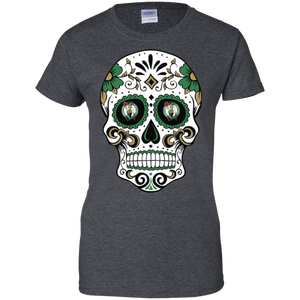 Boston Celtics Sugar Skull T-Shirt For Women