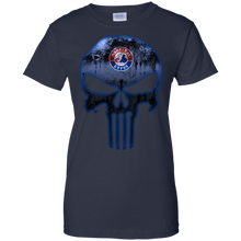 Load image into Gallery viewer, Montreal Expos Baseball The Punisher Skull T-Shirt For Women