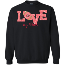 Load image into Gallery viewer, Glitter Love For San Francisco 49ers Fans Sweatshirt