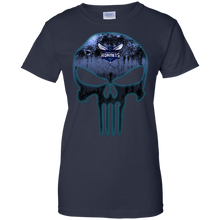 Load image into Gallery viewer, Charlotte Hornets Basketball The Punisher Skull T-Shirt For Women