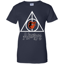 Load image into Gallery viewer, Deathly Hallows For Baltimore Orioles And Harry Potter Fans T-Shirt For Women