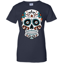 Load image into Gallery viewer, Miami Dolphins Sugar Skull T-Shirt For Women