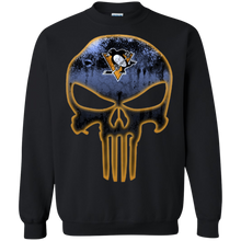 Load image into Gallery viewer, Pittsburgh Penguins Hockey The Punisher Skull Sweatshirt