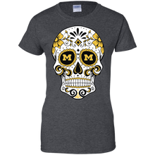 Load image into Gallery viewer, Michigan Wolverines Sugar Skull T-Shirt For Women
