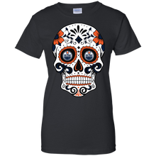Load image into Gallery viewer, Edmonton Oilers Sugar Skull T-Shirt For Women