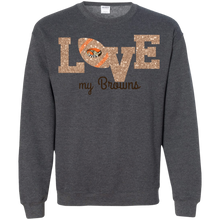 Load image into Gallery viewer, Glitter Love For Cleveland Browns Fans Sweatshirt
