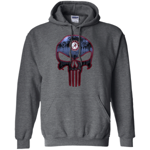 Alabama Crimson Football The Punisher Skull Hoodie Shirt