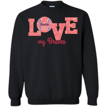 Load image into Gallery viewer, Glitter Love For Atlanta Braves Fans Sweatshirt