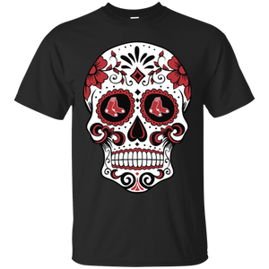 Boston Red Sox Sugar Skull T - Shirt For Men