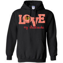 Load image into Gallery viewer, Glitter Love For Chicago Blackhawks Fans Hoodie Shirt