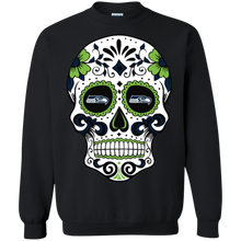 Load image into Gallery viewer, Seattle Seahawks Sugar Skull Sweatshirt