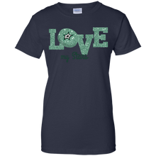 Load image into Gallery viewer, Glitter Love For Dallas Stars Fans T-Shirt For Women