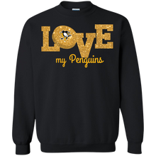 Load image into Gallery viewer, Glitter Love For Pittsburgh Penguins Fans Sweatshirt