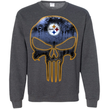 Load image into Gallery viewer, Pittsburgh Steelers Football The Punisher Skull Sweatshirt