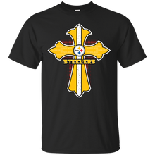 Load image into Gallery viewer, Cross Shirt For Jesus And Pittsburgh Steelers Fans T - Shirt For Men