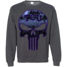 Load image into Gallery viewer, TCU Horned Frogs Football The Punisher Skull Sweatshirt