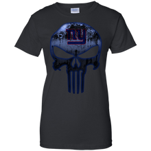 Load image into Gallery viewer, New York Giants Football The Punisher Skull T-Shirt For Women