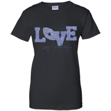 Load image into Gallery viewer, Glitter Love For Dallas Cowboys Fans T-Shirt For Women