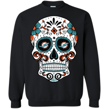 Load image into Gallery viewer, Miami Dolphins Sugar Skull Sweatshirt