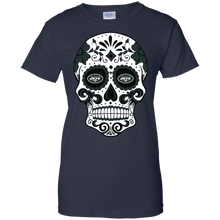 Load image into Gallery viewer, New York Jets Sugar Skull T-Shirt For Women