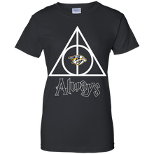 Load image into Gallery viewer, Deathly Hallows For Nashville Predators And Harry Potter Fans T-Shirt For Women