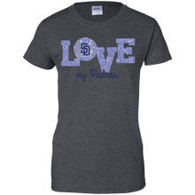 Load image into Gallery viewer, Glitter Love For San Diego Padres Fans T-Shirt For Women