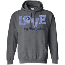 Load image into Gallery viewer, Glitter Love For Columbus Blue Jackets Fans Hoodie Shirt
