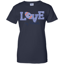 Load image into Gallery viewer, Glitter Love For New England Patriots Fans T-Shirt For Women